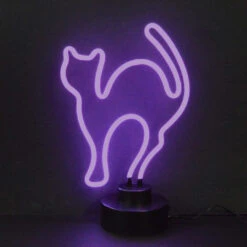 Neonetics Purple Cat Neon Sculpture