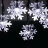 Set Of 25 Pure White LED Snowflake M5 Christmas Lights