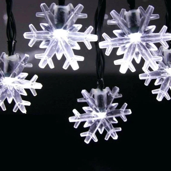 Set Of 25 Pure White LED Snowflake M5 Christmas Lights 1 Set Of 25 Pure White LED Snowflake M5 Christmas Lights