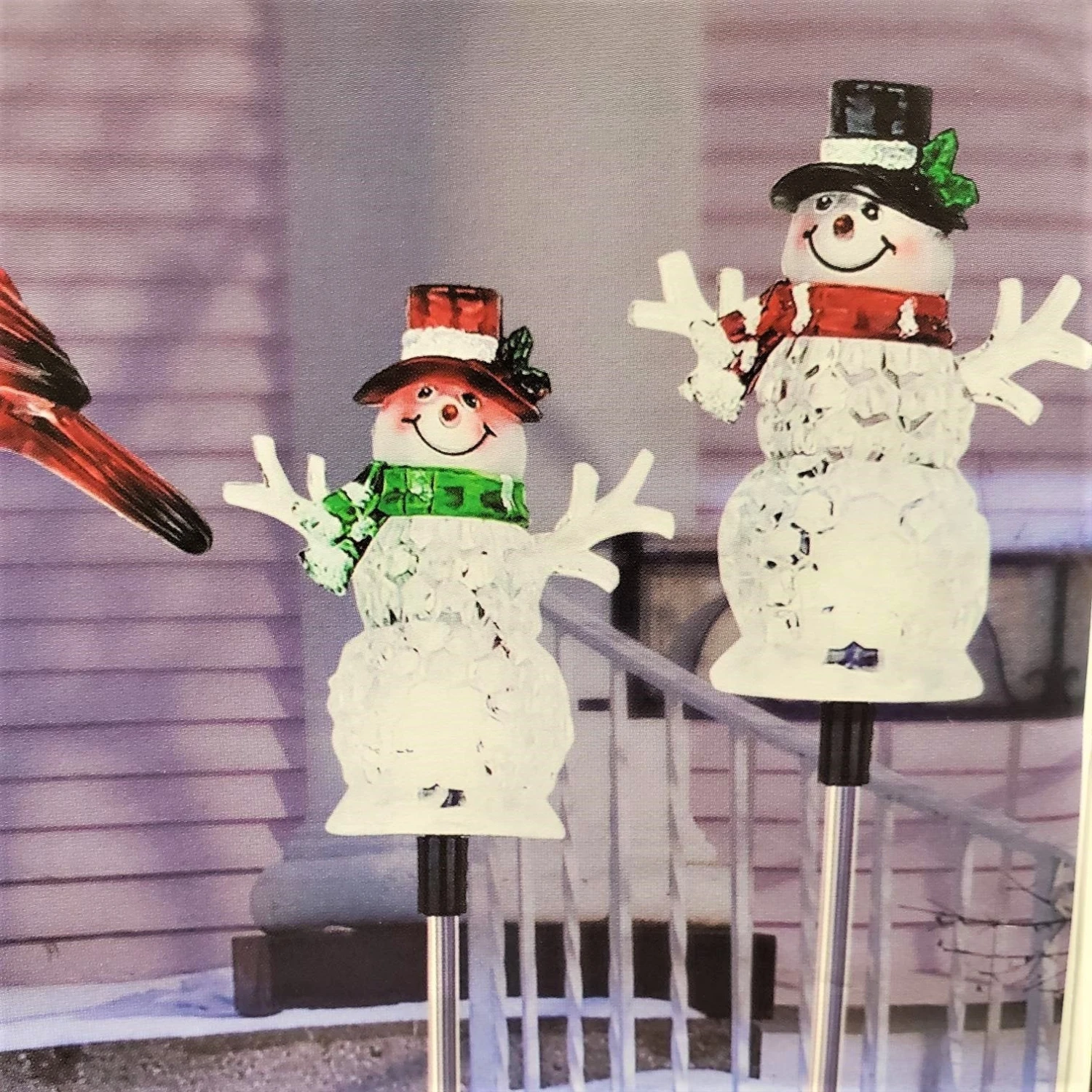 Solar-Powered LED Winter Icon Acrylic Garden Stakes 7 Solar-Powered LED Winter Icon Acrylic Garden Stakes - Image 7