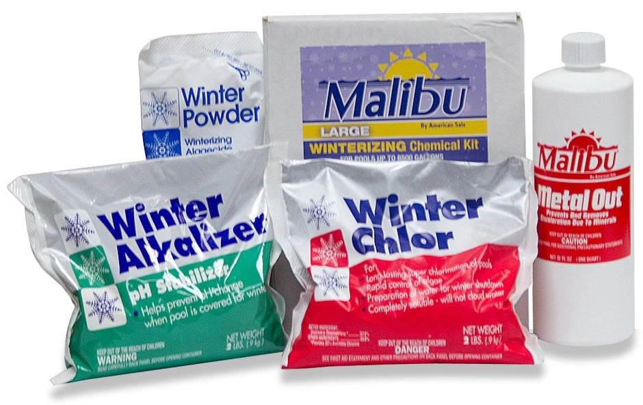Malibu Large Swimming Pool Winterizing Kit Up To 8,500 Gallons Water 1 Malibu Large Swimming Pool Winterizing Kit Up To 8,500 Gallons Water