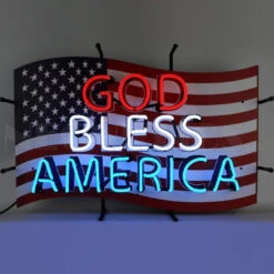 Neonetics God Bless America Neon Sign