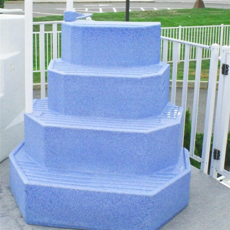 The King Aqua Staircase (Blue Granite Wedding Cake Pool Steps) 1 The King Aqua Staircase (Blue Granite Wedding Cake Pool Steps)