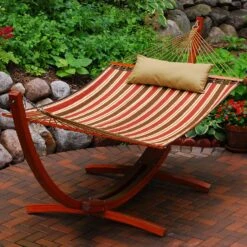 2-Point Quilted Hammock With Arc Frame Combination