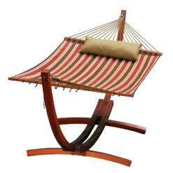 2-Point Quilted Hammock With Arc Frame Combination -Courtyard Home Furnishings Store 6710160SP Alt1