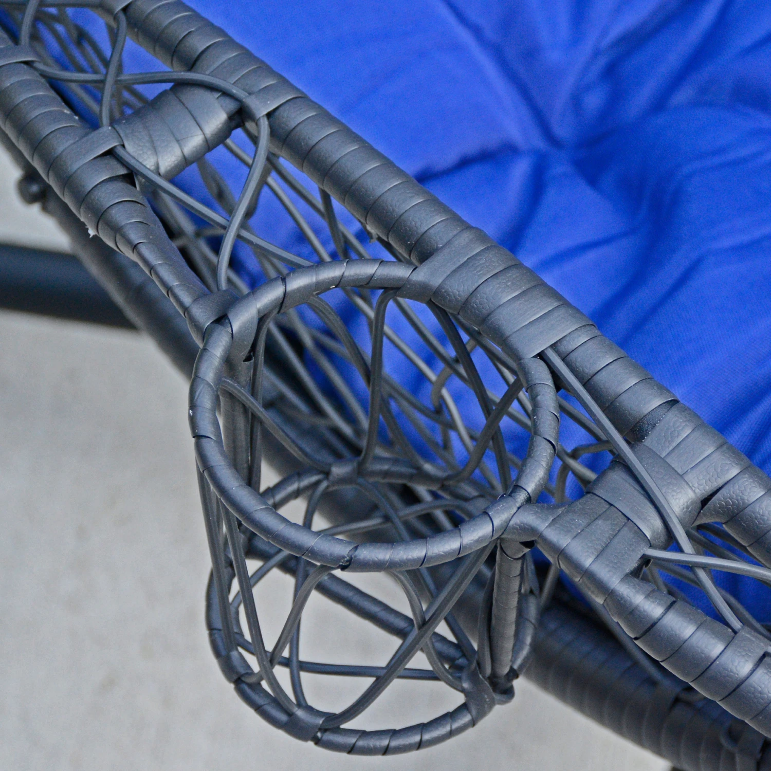 Hanging Cushioned Rattan Wicker Egg Chair And Stand 6 Hanging Cushioned Rattan Wicker Egg Chair And Stand - Image 6