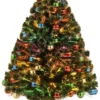 4' Fiber Optic Fireworks Artificial Christmas Tree With Glittered Ball Ornaments