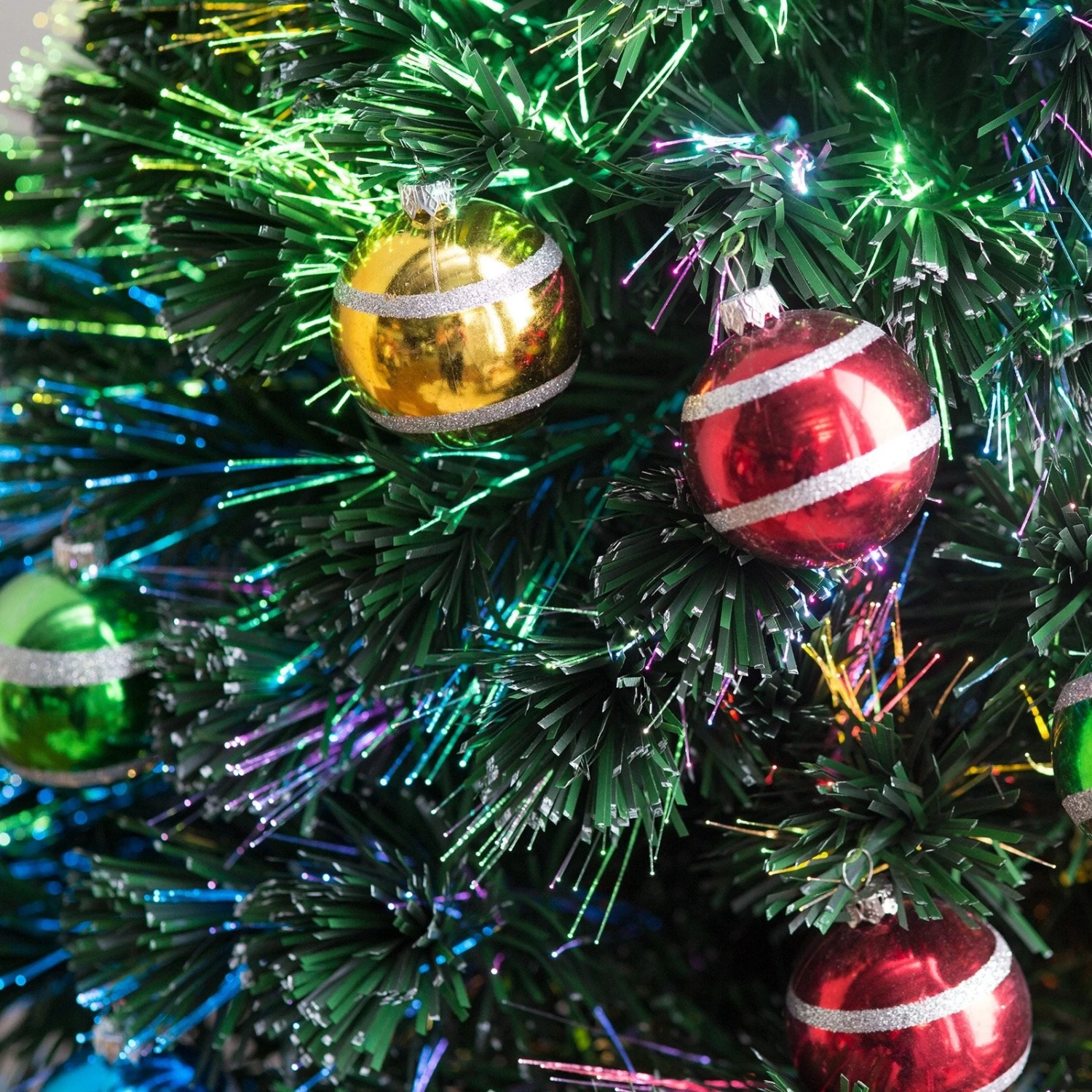 4' Fiber Optic Fireworks Artificial Christmas Tree With Glittered Ball Ornaments 4 4' Fiber Optic Fireworks Artificial Christmas Tree With Glittered Ball Ornaments - Image 4