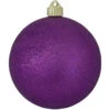8" Shatterproof Purple Glitter Ball Ornament