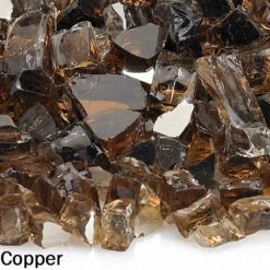 1/2" Copper Reflective Fire Pit / Fireplace Fire Glass