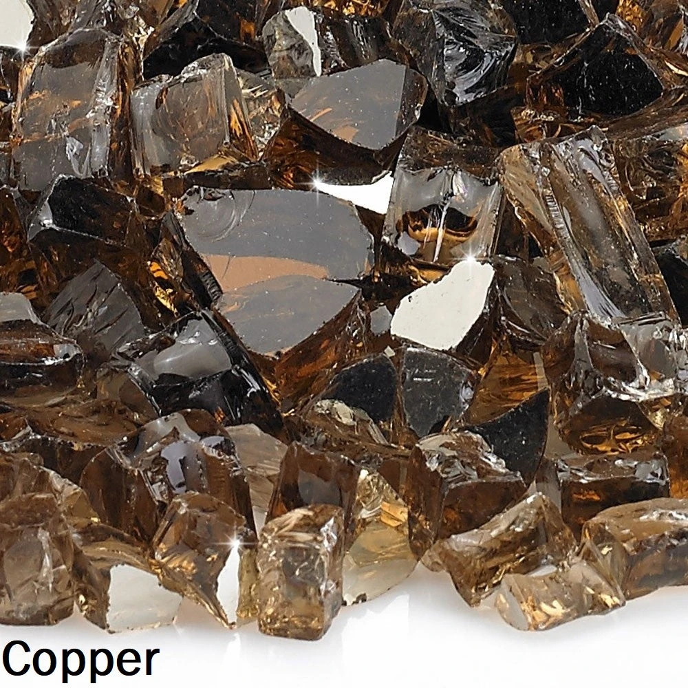 1/2" Copper Reflective Fire Pit / Fireplace Fire Glass 1 1/2" Copper Reflective Fire Pit / Fireplace Fire Glass