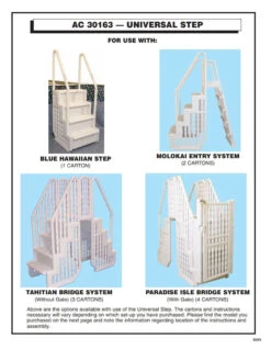 Antiqua In-Pool Universal Step With Dual Handrails -Courtyard Home Furnishings Store 821865