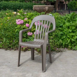 High-Back Resin Stacking Chairs -Courtyard Home Furnishings Store 839198