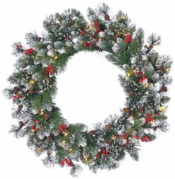 Windsor Glazier Pre-Lit Artificial Wreath