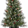 4' Windsor Glazier Pine Pre-Lit Potted Artificial Christmas Tree