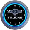 Neonetics GM Chevy Trucks 100th Anniversary Blue Neon Clock