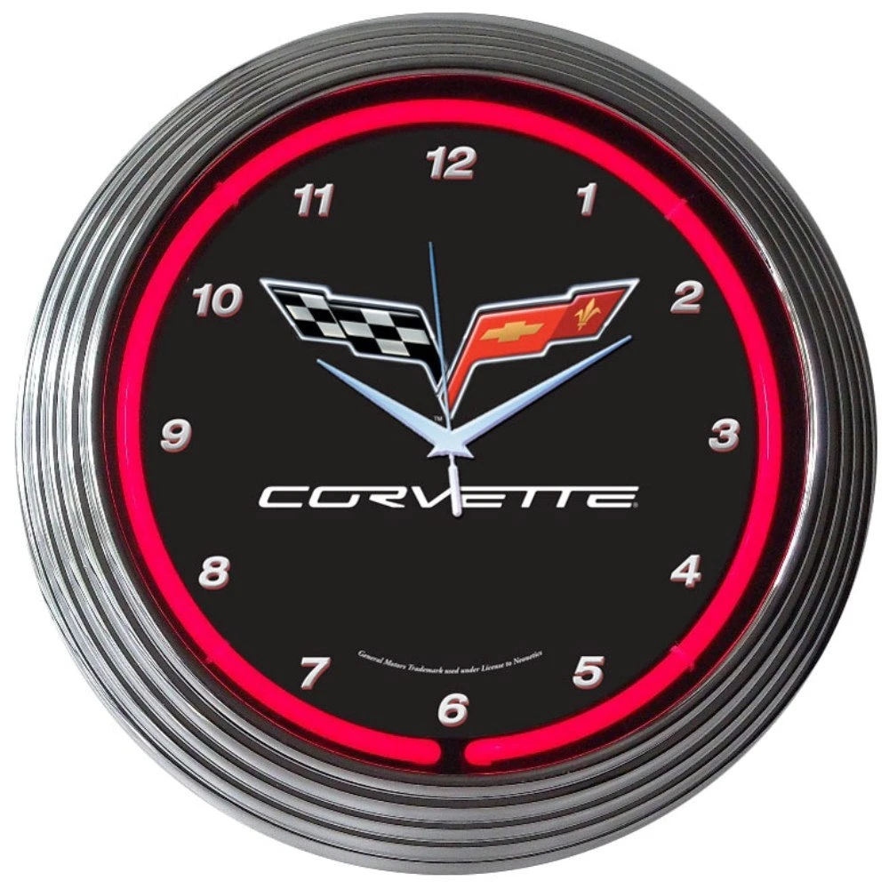 Neonetics Corvette C6 Neon Clock 1 Neonetics Corvette C6 Neon Clock
