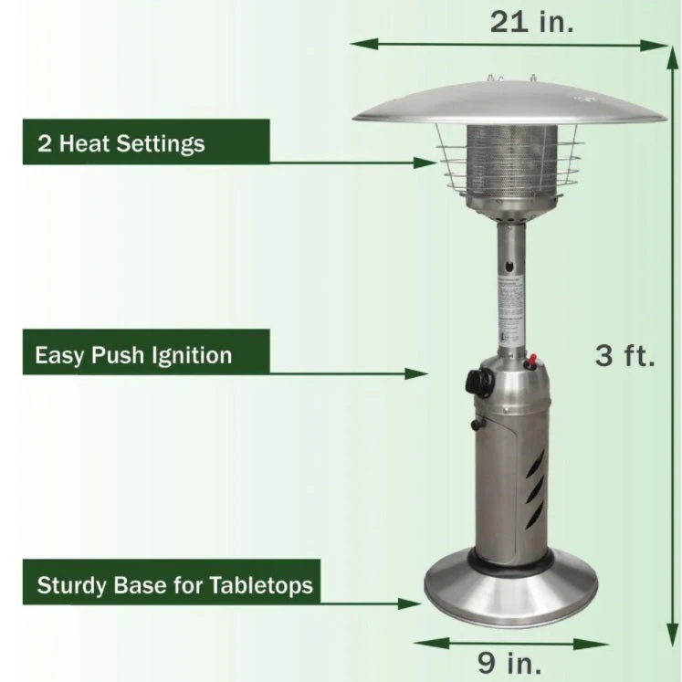Stainless Steel Table Top Propane Patio Heater 9 Stainless Steel Table Top Propane Patio Heater - Image 9