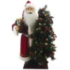 36" Animated Santa With Gift And Tree