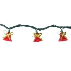 40 Musical Red Bell Lights With Gold Bows -Courtyard Home Furnishings Store 979184 4