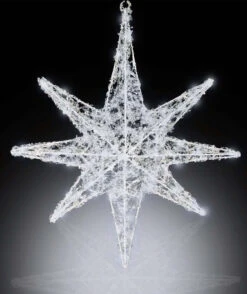 24" Cool White LED 3D Christmas Star Lighted Decoration