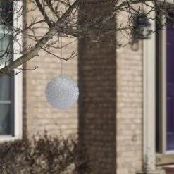 8" Twinkling LED Sphere Christmas Ornament With 9 Light Functions -Courtyard Home Furnishings Store 988825 10