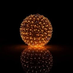 8" Twinkling LED Sphere Christmas Ornament With 9 Light Functions -Courtyard Home Furnishings Store 988825 7