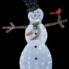 6' Cool White LED Mesh Cloth Snowman Lighted Decoration
