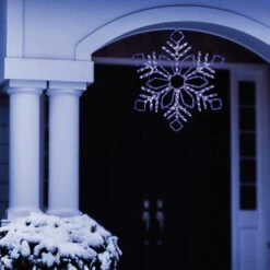 32" Cool White & Blue Motion LED Snowflake Lighted Decoration 9 32" Cool White & Blue Motion LED Snowflake Lighted Decoration -Courtyard Home Furnishings Store 988832 3