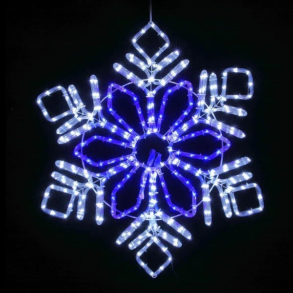 32" Cool White & Blue Motion LED Snowflake Lighted Decoration 1 32" Cool White & Blue Motion LED Snowflake Lighted Decoration
