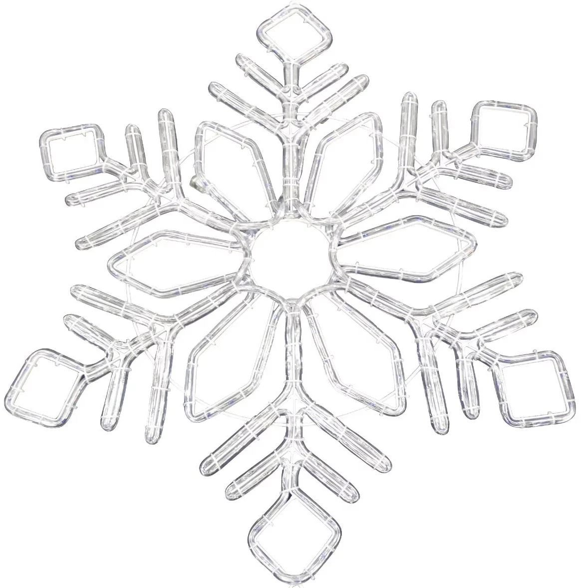 32" Cool White & Blue Motion LED Snowflake Lighted Decoration 3 32" Cool White & Blue Motion LED Snowflake Lighted Decoration - Image 3