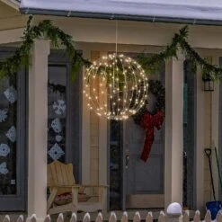 8" Foldable Metal LED Sphere Hanging Ornament (3-Pack) 20 8" Foldable Metal LED Sphere Hanging Ornament (3-Pack) -Courtyard Home Furnishings Store 988833