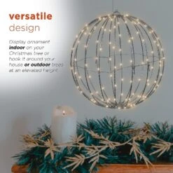 8" Foldable Metal LED Sphere Hanging Ornament (3-Pack) 27 8" Foldable Metal LED Sphere Hanging Ornament (3-Pack) -Courtyard Home Furnishings Store 988833 5