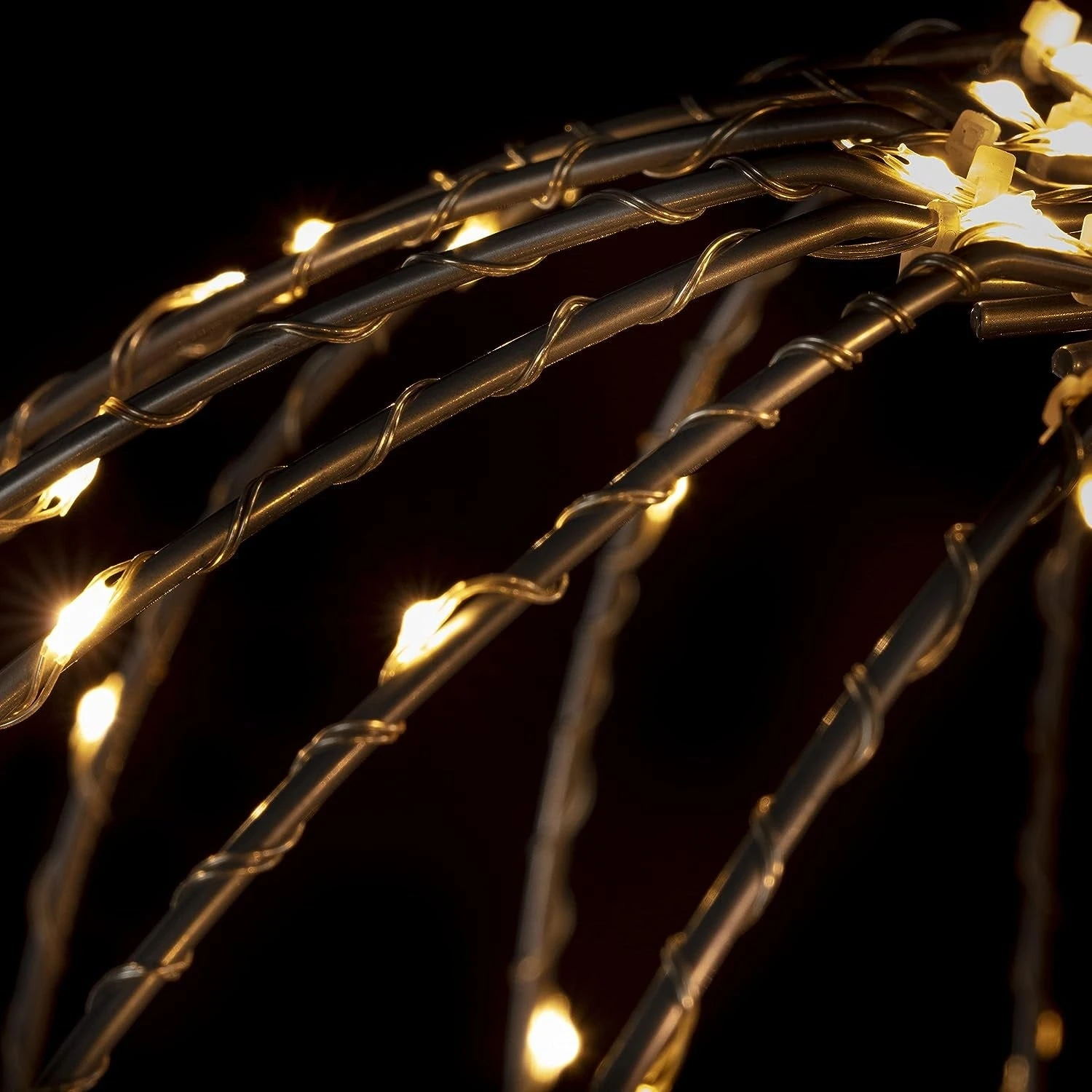 8" Foldable Metal LED Sphere Hanging Ornament (3-Pack) 6 8" Foldable Metal LED Sphere Hanging Ornament (3-Pack) - Image 6