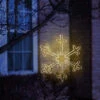 18" Warm White LED Hanging Snowflake Lighted Decoration