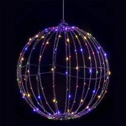 8" Foldable Metal LED Sphere Hanging Ornament (3-Pack) 34 8" Foldable Metal LED Sphere Hanging Ornament (3-Pack) -Courtyard Home Furnishings Store 988838 7