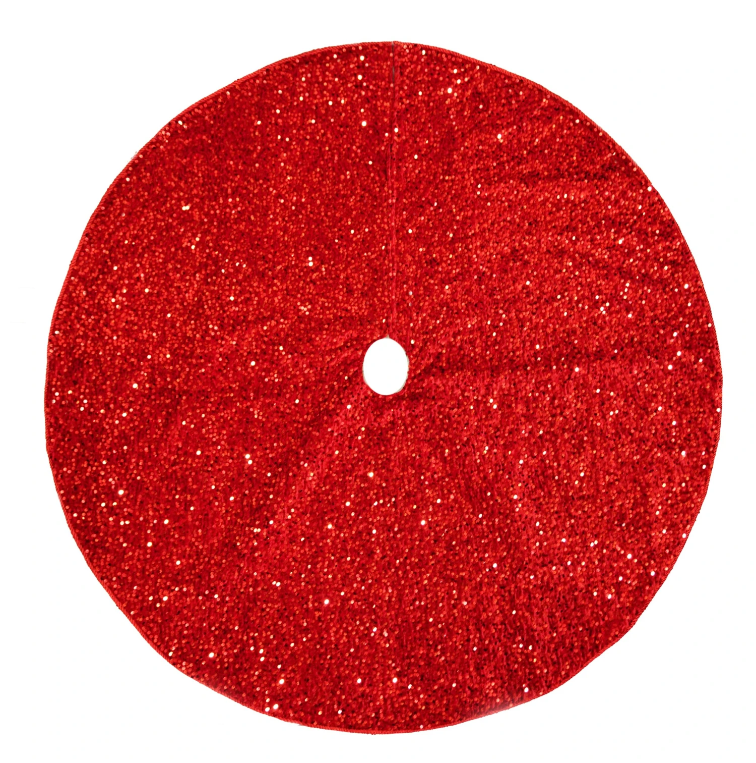 48" Red Sequin Christmas Tree Skirt 1 48" Red Sequin Christmas Tree Skirt