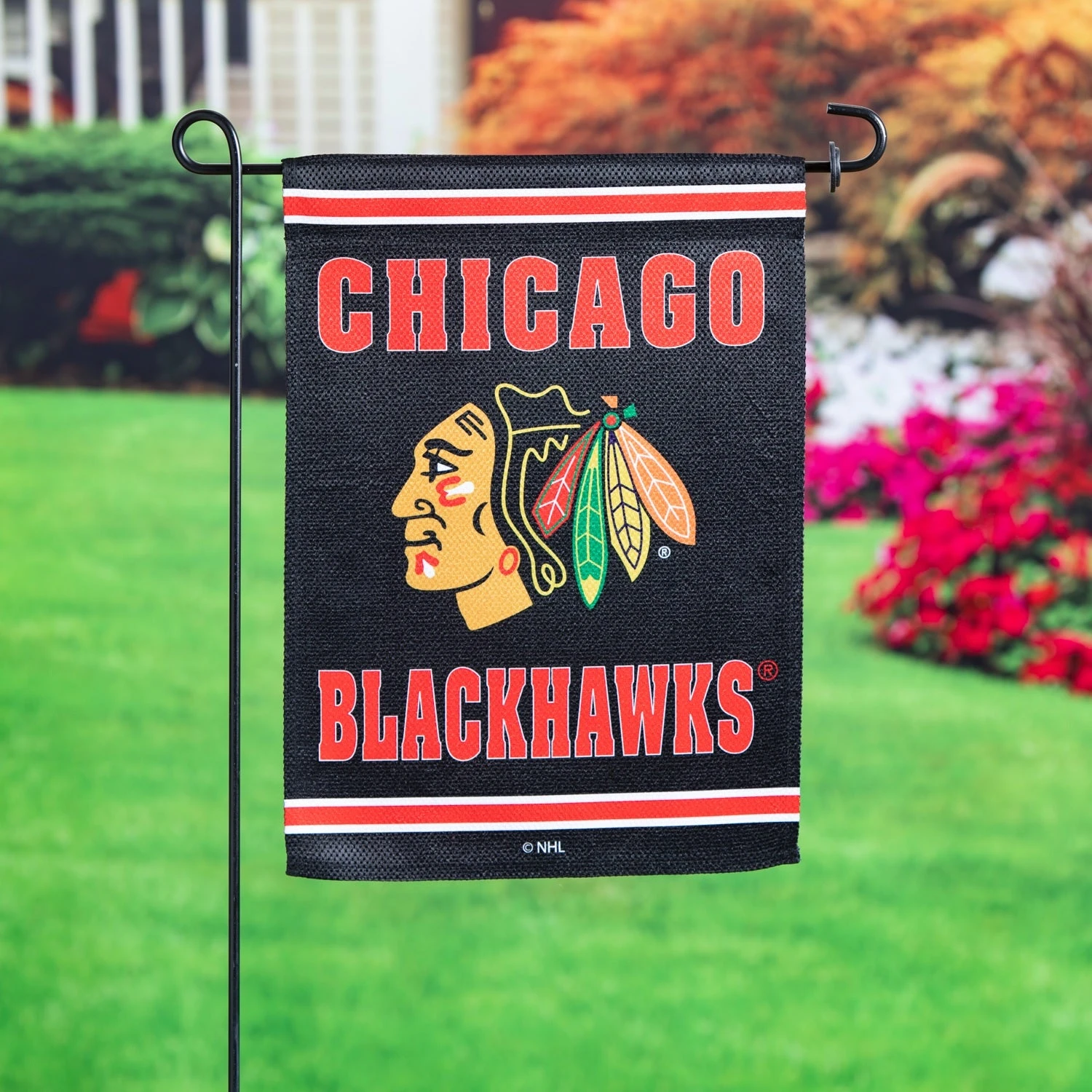 Embossed Suede Chicago Blackhawks Garden Flag 1 Embossed Suede Chicago Blackhawks Garden Flag