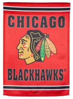 Embossed Suede Chicago Blackhawks Garden Flag 7 Embossed Suede Chicago Blackhawks Garden Flag -Courtyard Home Furnishings Store 989050 3