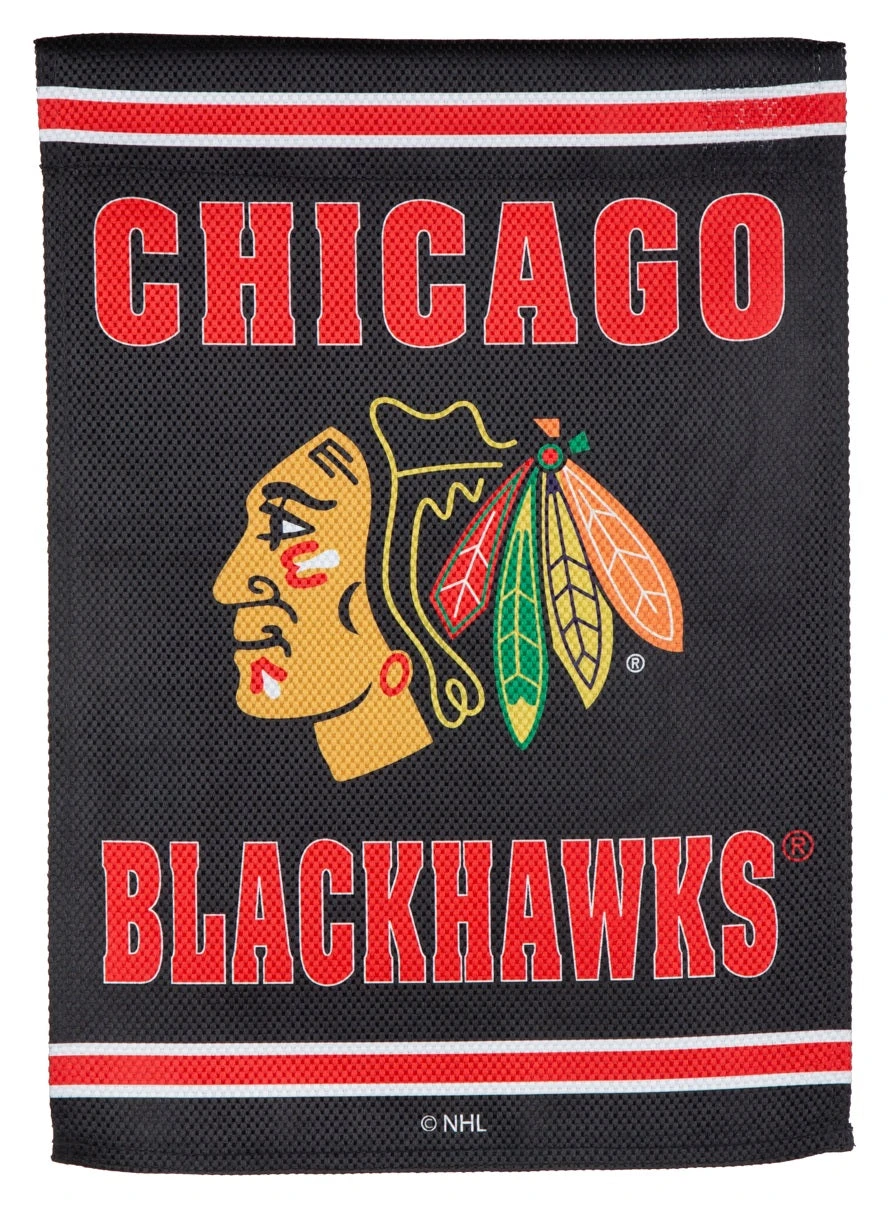 Embossed Suede Chicago Blackhawks Garden Flag 3 Embossed Suede Chicago Blackhawks Garden Flag - Image 3