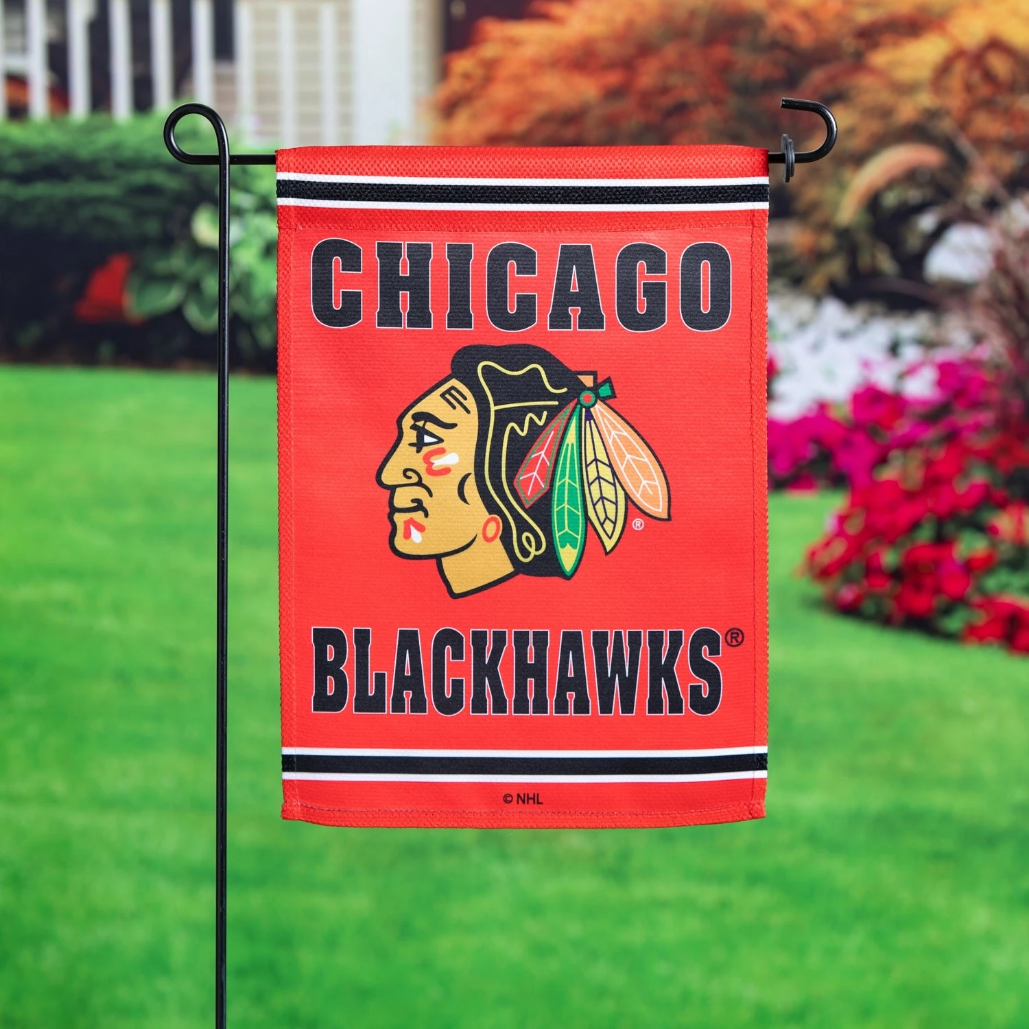 Embossed Suede Chicago Blackhawks Garden Flag 2 Embossed Suede Chicago Blackhawks Garden Flag - Image 2