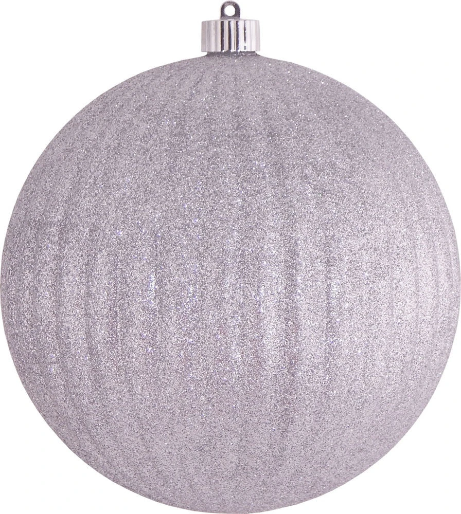 200MM Silver Glitter Shatterproof Ripple Ball Ornament 1 200MM Silver Glitter Shatterproof Ripple Ball Ornament