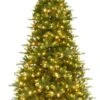 7.5' Franklin Spruce Power Pole Artificial Christmas Tree With Color-Changing LED Lights