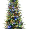 7.5' Manchester Spruce Power Pole Artificial Christmas Tree With Color-Changing LED Lights