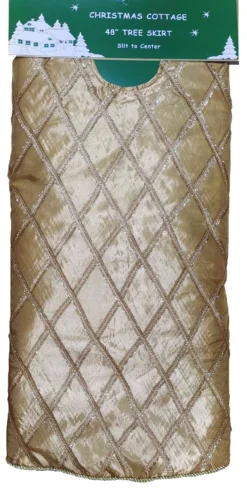 48" Gold And Glitter Criss-Cross Silk Tree Skirt 7 48" Gold And Glitter Criss-Cross Silk Tree Skirt -Courtyard Home Furnishings Store 989090 scaled