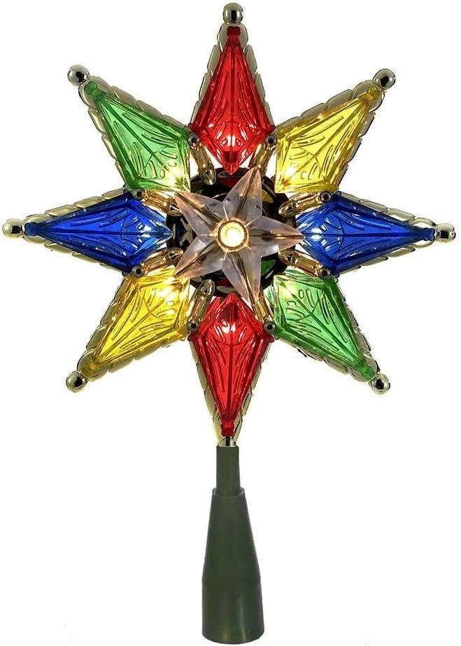 Multi-Colored 8-Point Christmas Star Tree Topper 2 Multi-Colored 8-Point Christmas Star Tree Topper - Image 2