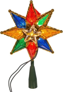 Multi-Colored 8-Point Christmas Star Tree Topper 11 Multi-Colored 8-Point Christmas Star Tree Topper -Courtyard Home Furnishings Store 989101 5