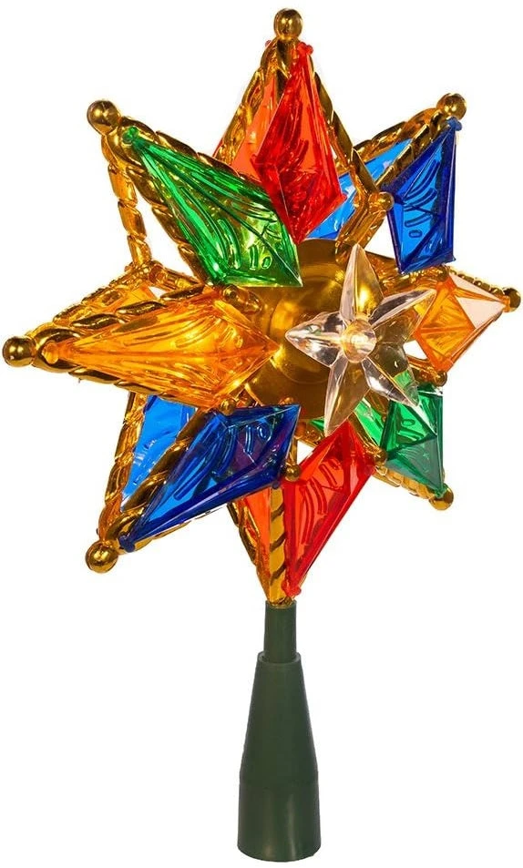 Multi-Colored 8-Point Christmas Star Tree Topper 1 Multi-Colored 8-Point Christmas Star Tree Topper