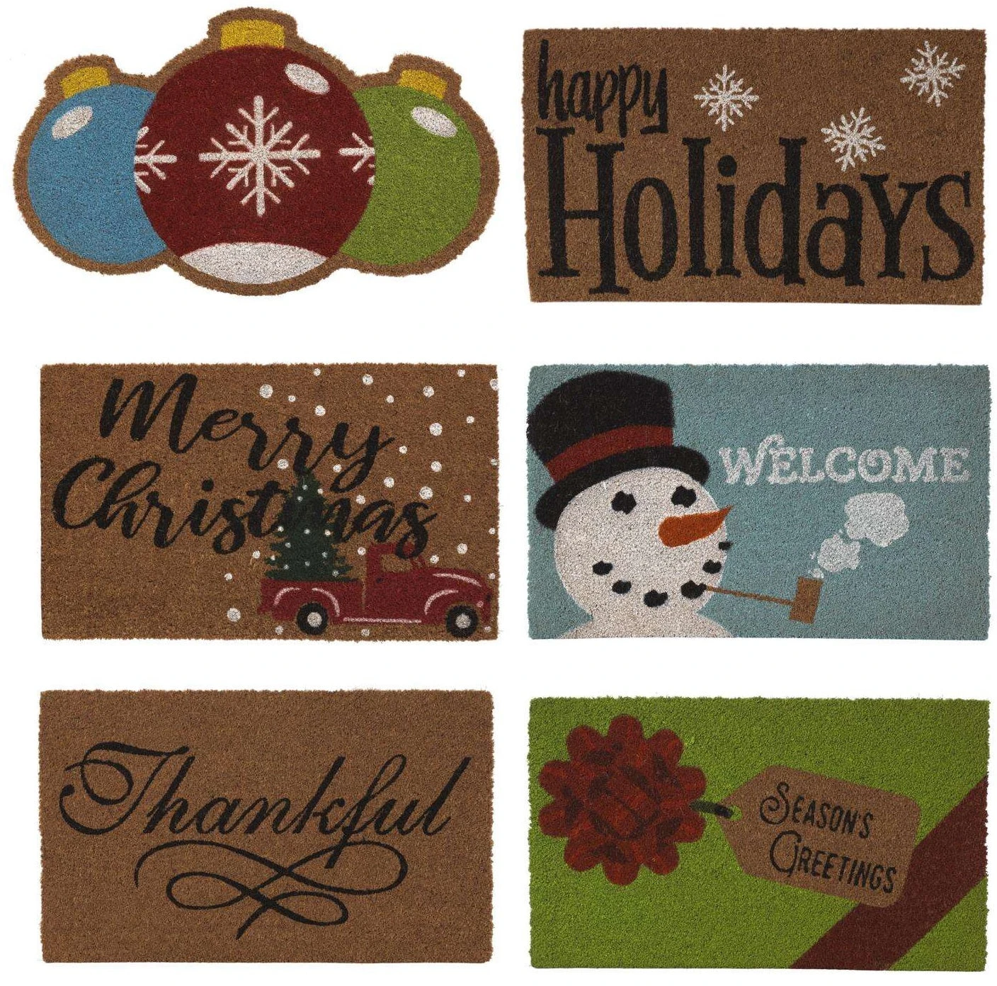 30" Coir Christmas Doormat 1 30" Coir Christmas Doormat