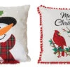 16" Fabric Holiday Design Throw Pillow